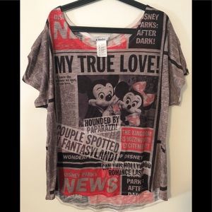 My True Love Minnie & Mickey Newspaper Shirt